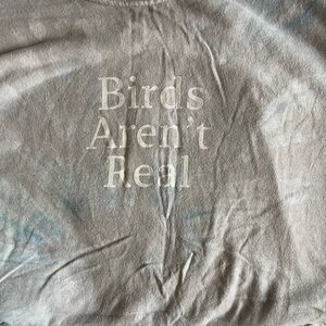 Birds Aren’t Real Tie Dye Blue Cotton T-Shirt